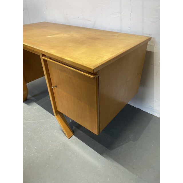 Pastoe Mid-Century Modern Desk by Cees Braakman for Pastoe, 1950s For Sale - Image 4 of 16