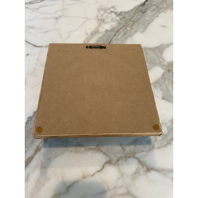 Vintage Italian Petite Gold Leaf Over Wood Mirror For Sale - Image 9 of 14