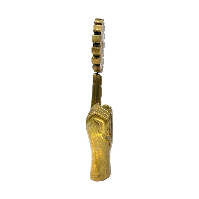 1970s 1970s Pedro Friedeberg, Mano Sol (Rare Giltwood Sculpture) For Sale - Image 5 of 5