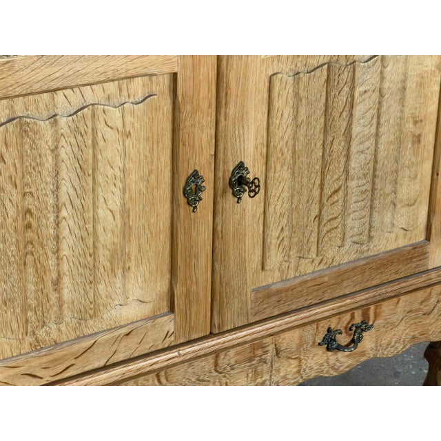 Wood Vintage Danish Brutalist Oak Sideboard, 1960s For Sale - Image 7 of 10