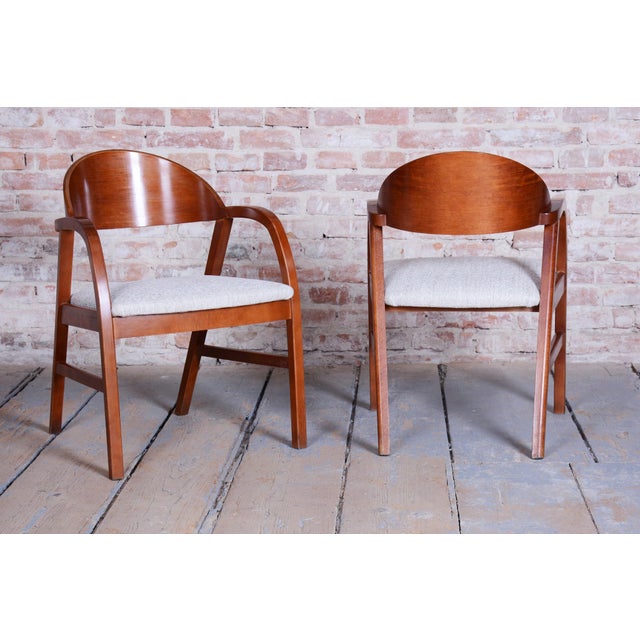 Mid-Century Czech Cherrywood Armchairs, 1970s, Set of 2 For Sale - Image 14 of 18