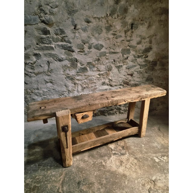 Antique 19th Century Rustic French Oak Workbench For Sale - Image 14 of 18