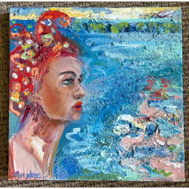 A woman by the pool, reflects on a past memory, reflecting in the pool. Van Ness Artist Statement My work emerges from the...
