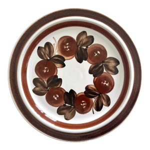 Vintage 1970s Arabia of Finland Rosmarin Brown Round Serving Platter