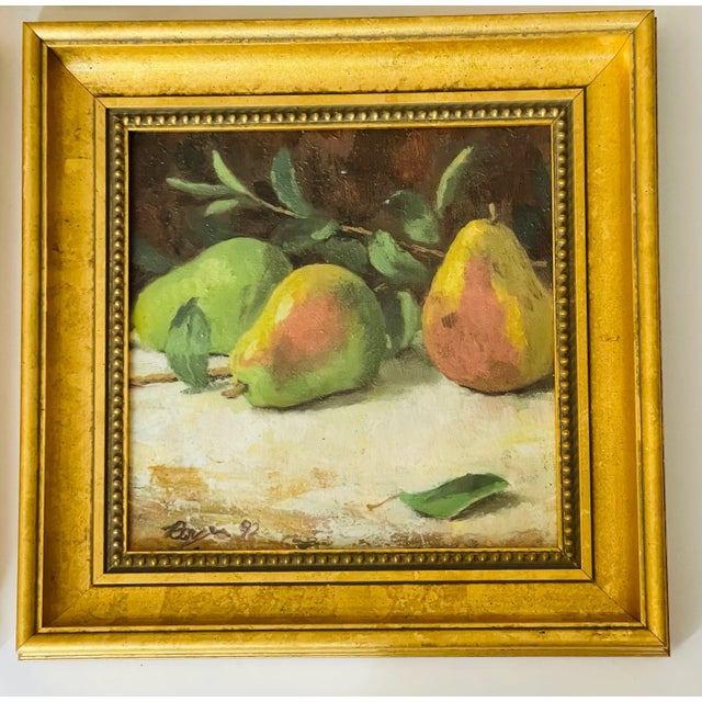 Paper 4 Still Life Painting Gold Framed For Sale - Image 7 of 7