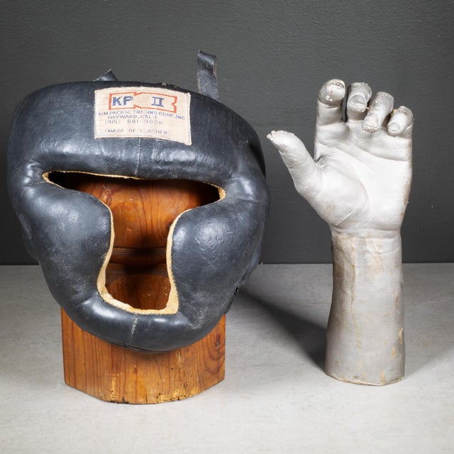 ABOUT An antique executioner full leather boxing mask designed to protect the wearer during intense training matches....