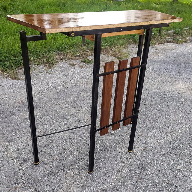 Iron Console Table with Brass Details, 1960s For Sale - Image 14 of 18