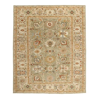Organic Modern Persian Sultanabad Rug - 11'00 X 13'03 For Sale