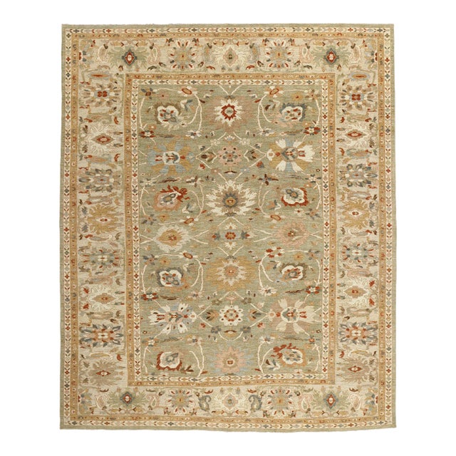 Organic Modern Persian Sultanabad Rug - 11'00 X 13'03 For Sale