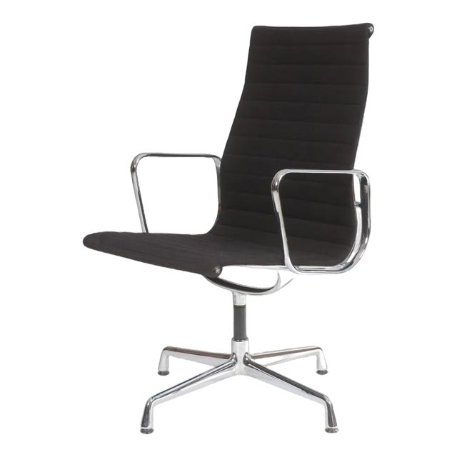 Black Hopsak Fabric EA-109 Chair by Charles Eames for Vitra For Sale