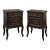 Pair Italian Piemontese Walnut Nightstands ~ End Tables For Sale