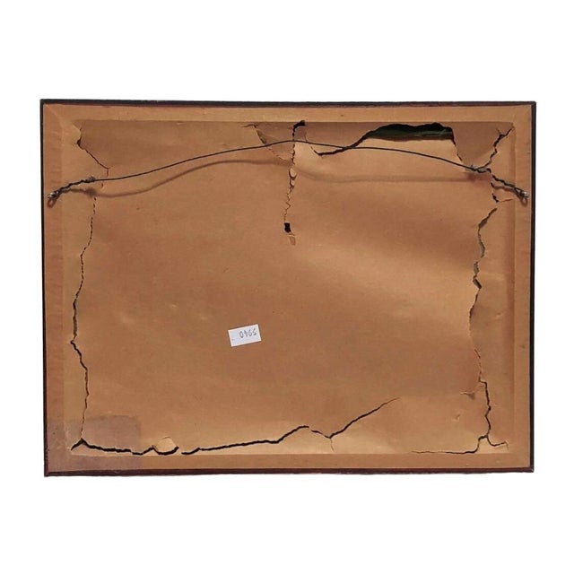 Vintage Hanging Art 2 Prints Green Velvet Florentine Style Gold Framed 10 X 13 Inches For Sale - Image 9 of 10