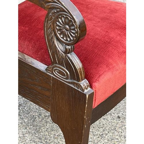 Empire French Mahogany Library Armchairs, Set of 2 For Sale - Image 5 of 11