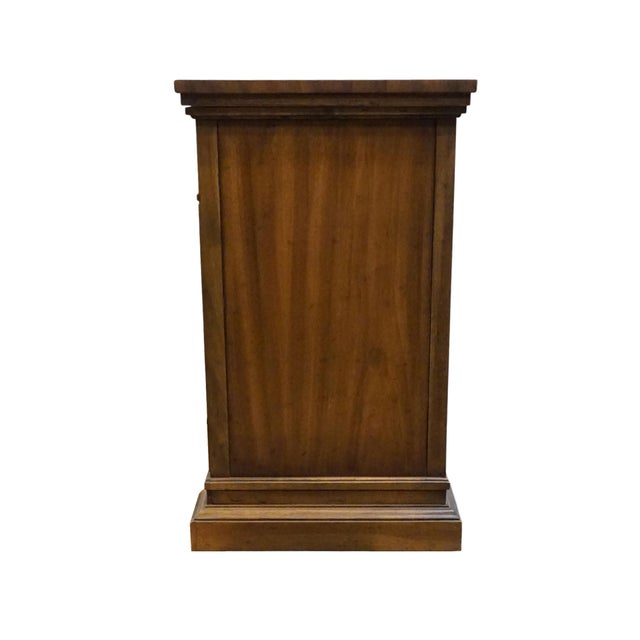 Drexel Furniture Walnut Italian Neoclassical Tuscan Style 60" Slide Top Server Buffet For Sale - Image 16 of 18