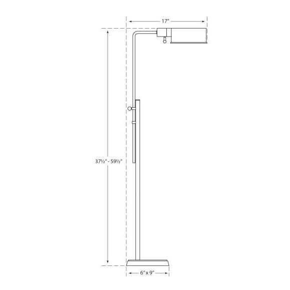 Modern Thomas O'Brien for Visual Comfort Signature Pask Pharmacy Floor Lamp in Polished Nickel For Sale - Image 3 of 3
