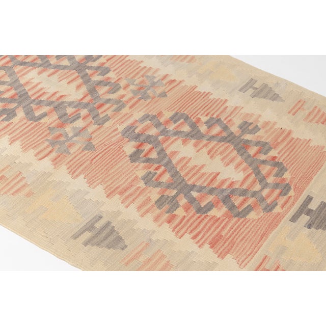 Peach 1960s Soft Peach & Grey Boho Decor For Sale - Image 8 of 9