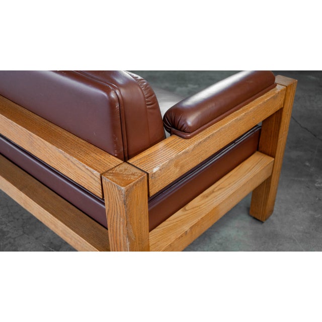 Vintage Oak Sofa Attributed to Warren Platner for CI Designs For Sale - Image 16 of 17