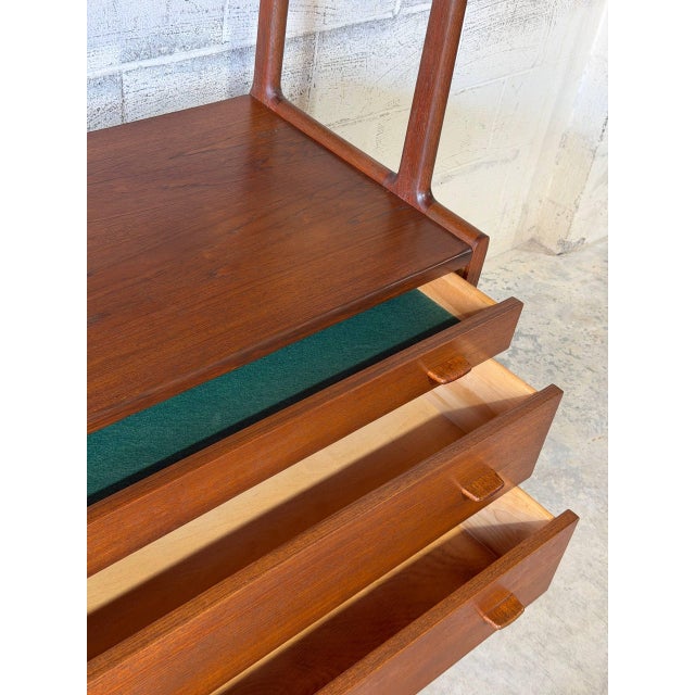 Brown In Style of Hans Wegner Ry Møbler Large Teak Credenza With Hutch Danish Mid-Century Modern 1960s For Sale - Image 8 of 14