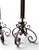 Pair of Monumental Vintage Spanish Revival Wrought Iron Floor Candle Holders For Sale - Image 4 of 8