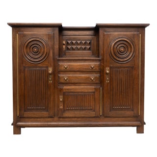 Art Deco Oak Buffet, 1940 For Sale