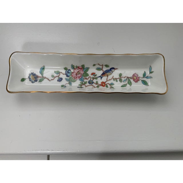 Vintage Aynsley Floral Ceramic Tray / Catchall with Gold Trim. Made in England The Tray measures 8 1/2" x 1" Excellent...