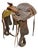 Vintage ML Leddy's Brown Tooled Leather Western Show Horse Saddle For Sale