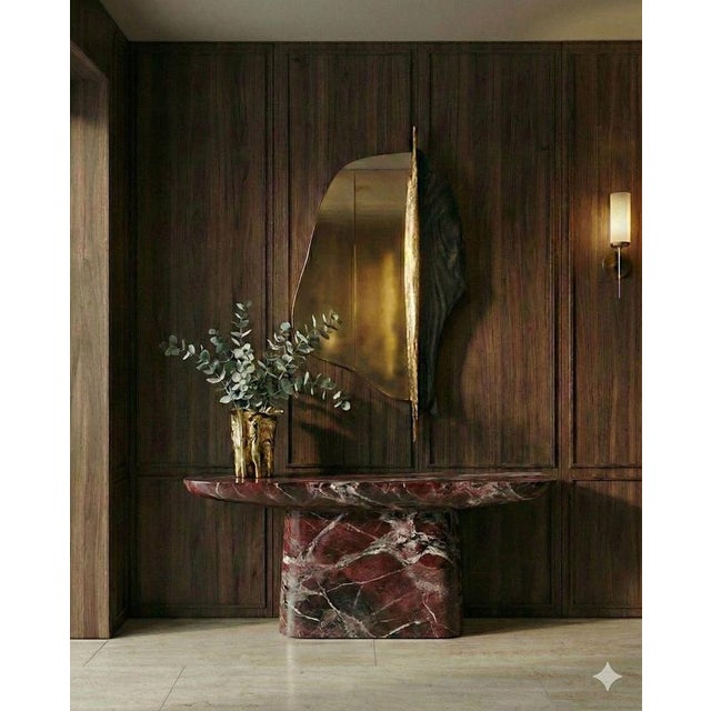 Not Yet Made - Made To Order Palm Brass Wall Mirror by Maeve For Sale - Image 5 of 8