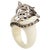 Miriam Salat Cream Ivory Fox Ring Set In Sterling Silver & White Topaz For Sale - Image 15 of 18