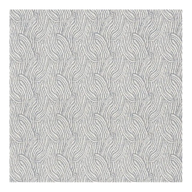 Schumacher Strata Indoor/Outdoor Fabric in Slate For Sale