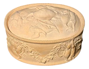 Mid 19th Century 19th Century Caneware Game Pie Dish