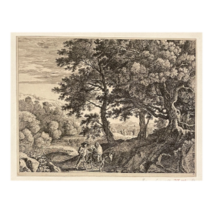 17th Century Herman Van Swanevelt Holy Family Etching
