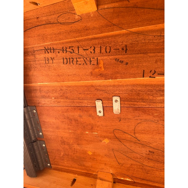 1960s Kipp Stewart for Drexel Declaration Restored 7-Piece Walnut Dining Set For Sale - Image 9 of 9