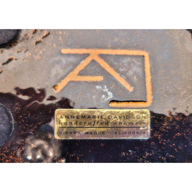 Metal Mid 20th Century Mid Century Enamel Dish by Annemarie Davidson For Sale - Image 7 of 12