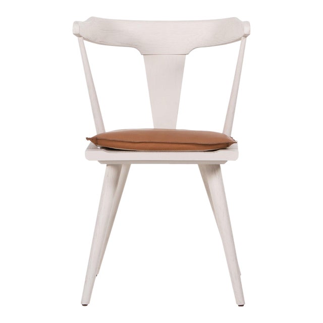 Four Hands Ripley Dining Chair - Whiskey Saddle, Off White For Sale
