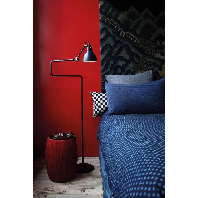 Blue lampe gras n° 411 floor lamp by bernard-albin gras dimensions: d 72 x w 32 x h 211 cm materials: steel. All our lamps...