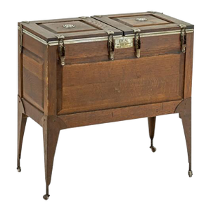 Antique Ideal Toledo Steamer No. 18 Tiger Oak Cabinet Circa 1914