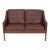 Model 2208 2-Seater Sofa with Patinated Original Brown Leather by Børge Mogensen for Fredericia For Sale - Image 5 of 5