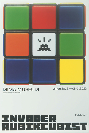 Rubik's Cube Poster after Space Invader