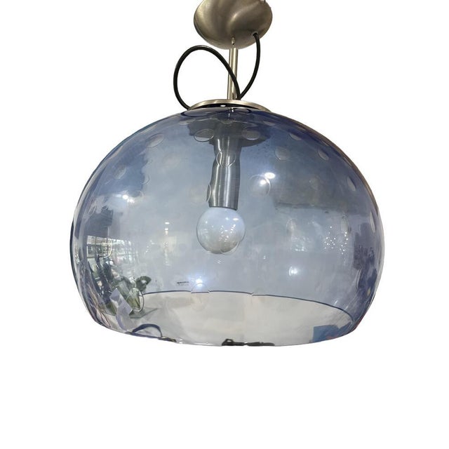 Price reduced $1,400. Now only $1,500! This is an incredible suspension light made with blown glass from the Murano...