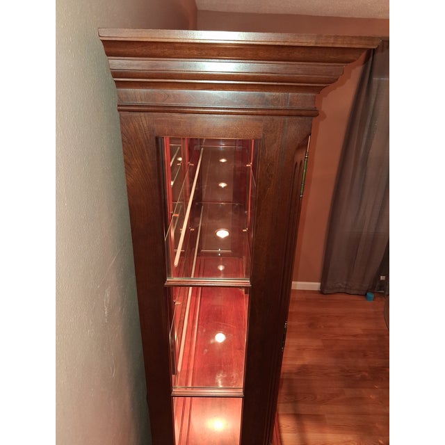 Oxblood Red Vintage Pennsylvania House Cherry China Cabinet For Sale - Image 8 of 13