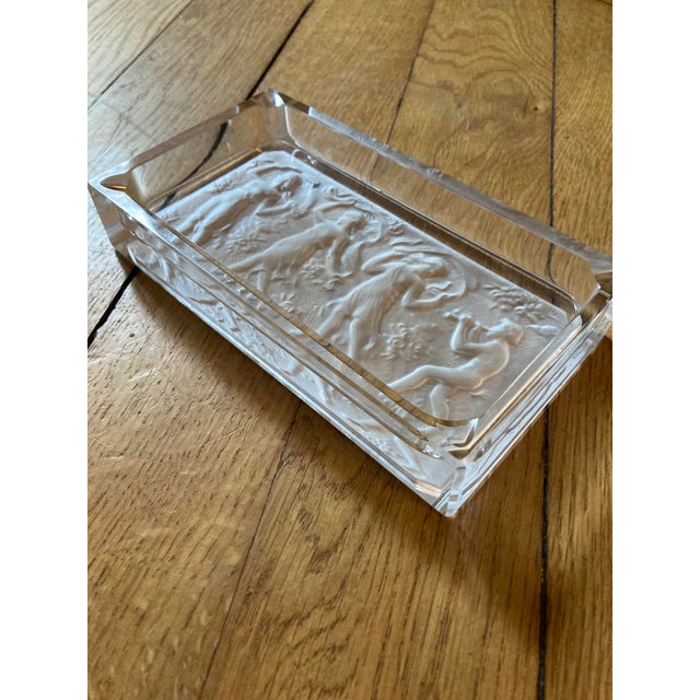 Art Deco Art Deco Heinrich Hoffmann Bohemian Crystal Box/Ashtray - Faun & Dancing Nymphs For Sale - Image 3 of 10