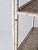 Shabby Chic Vintage White Wicker Etagere Shelf With Drawer For Sale - Image 3 of 17