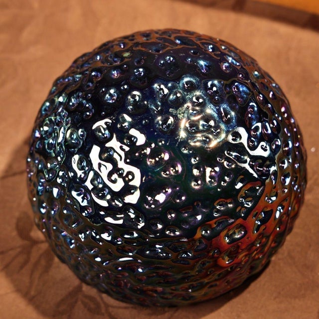 Dark Green Vintage Chinese Carved Polychrome Dragon Box With Pair of Iridescent Dragon's Pearl Spheres For Sale - Image 8 of 9