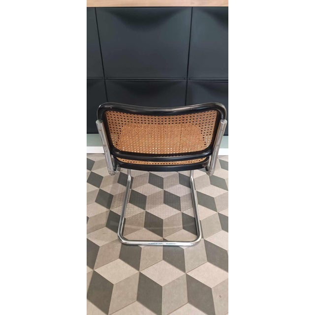 1960s Vintage B32 Cesca Chairs and Dining Table by Marcel Breuer for Gavina, Set of 5 For Sale - Image 5 of 9