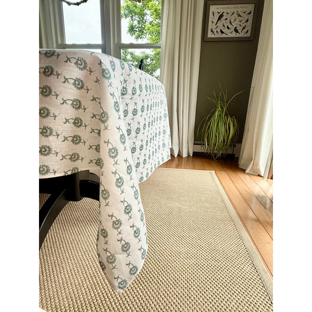 Zak+Fox Contemporary Zak + Fox Tablecloth in Undine For Sale - Image 4 of 6