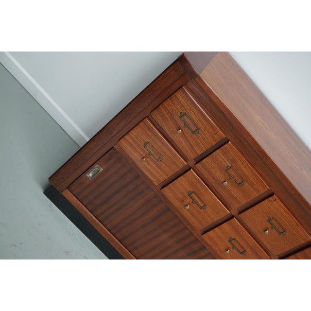 Vintage Dutch Hardwood Filing Cabinet For Sale - Image 6 of 18