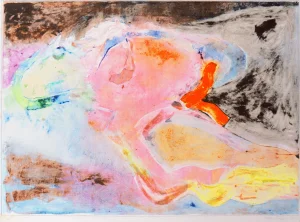 'Flight to Byzantium' by Miklos Pogany, 1987; Abstract Monotype by San Francisco Bay Area Artist