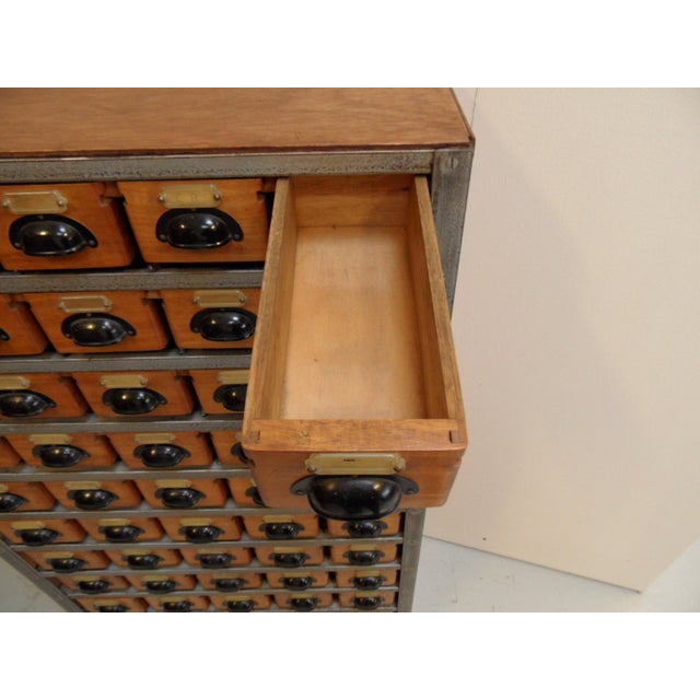 Vintage Dutch Watchmaker's Filing Cabinet with Drawers, 1950s For Sale - Image 6 of 13
