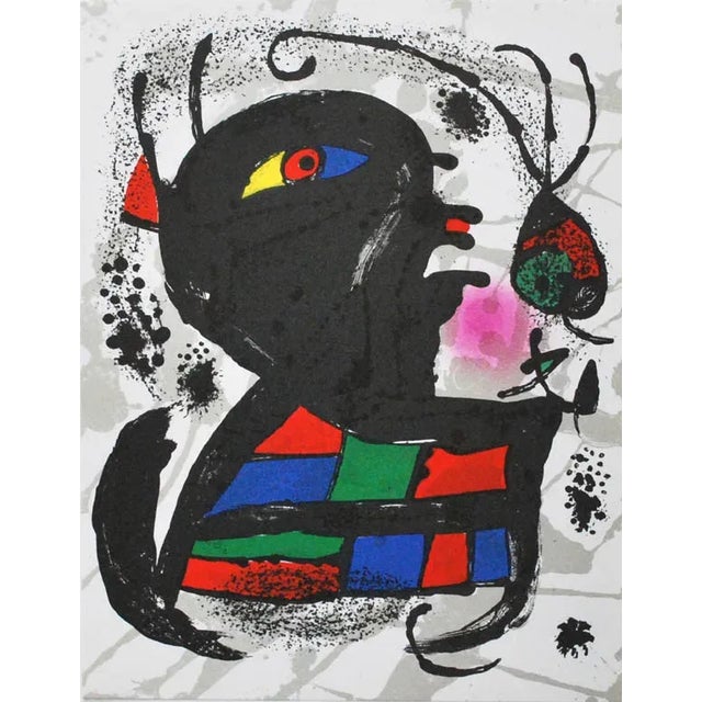 Contemporary 1977 Joan Miro Original Lithograph V3-5 Mourlot For Sale - Image 3 of 3