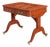 Vintage Maitland-Smith Leather-Wrapped Regency-Style Games Table W/Brass Paw Feet For Sale